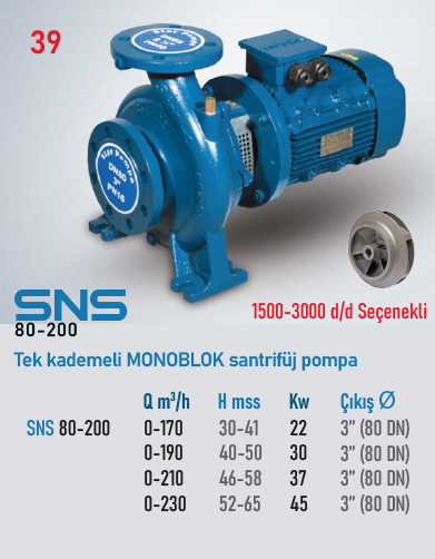 SNS (80-200) 1500 d/d 5,5kW